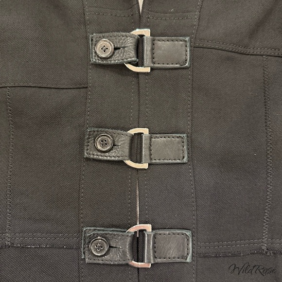 DSQUARED² Black Moto Military Blazer IT 44 US 8 - Picture 6 of 17